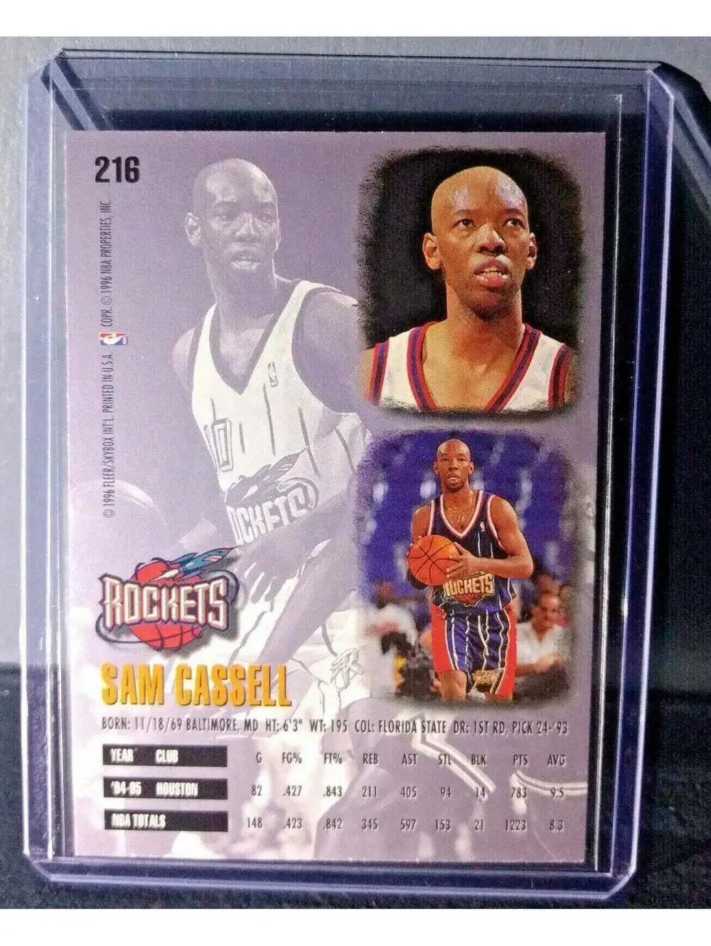 1995-96 Sam Cassell #216 Basketball Card